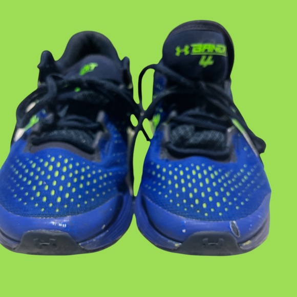 BLUE/GREEN UNDER ARMOUR BANDIT 4- SIZE 7 YOUTH - Picture 8 of 11
